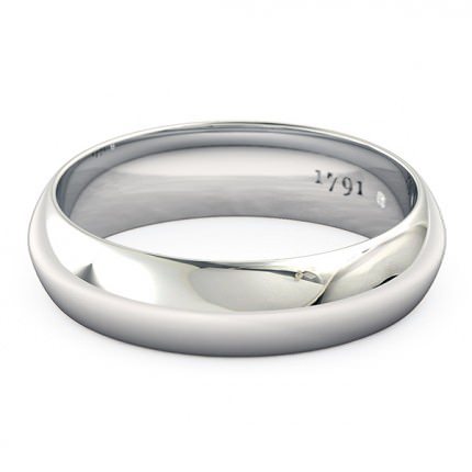 1791 Classic Men's Wedding Band in 18kt White Gold AU