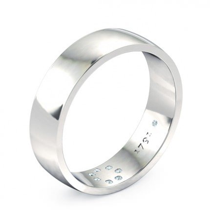Priana Men's Wedding Band in Platinum 950 AU - Main View