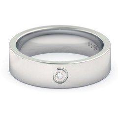 Perlina Men's Wedding Band in Platinum 950