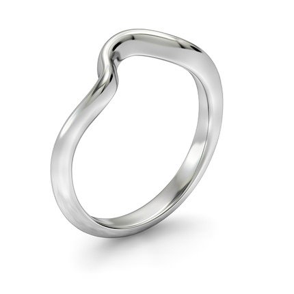 Embrace Wedding Band in 18kt White Gold AU - Main View