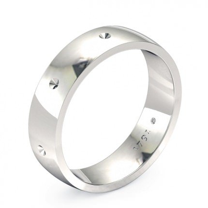 Eternal Men's Wedding Band in 18kt White Gold AU - Main View