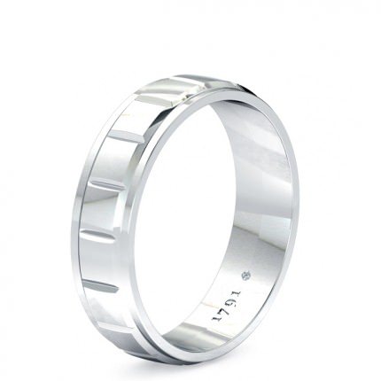 La Lucia Men's Wedding Band in Platinum 950 AU - Main View