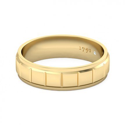 La Lucia Men's Wedding Band in 18kt Yellow Gold AU