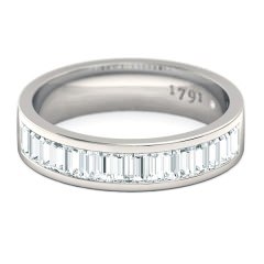 Quadrata Women's Wedding Band in 18kt White Gold