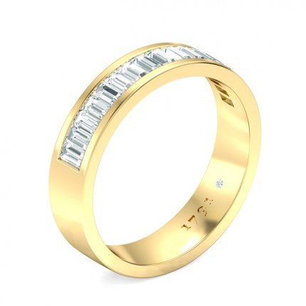 Quadrata Women's Wedding Band in 18kt Yellow Gold AU - Main View