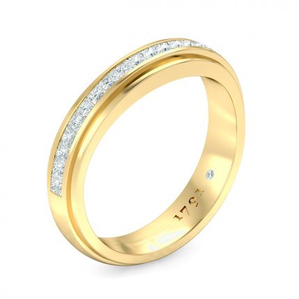 Deep Blue Women's Wedding Band in 18kt Yellow Gold AU - Main View