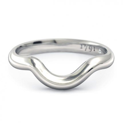 Embrace Women's Wedding Band in 18kt White Gold AU
