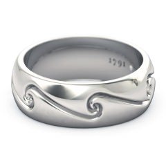 Embrace Men's Wedding Band in 18kt White Gold