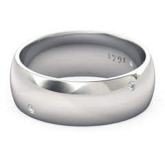 Ignite Men's Wedding Band in 18kt White Gold