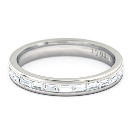 Brilliante Women's Wedding Band in 18kt White Gold AU