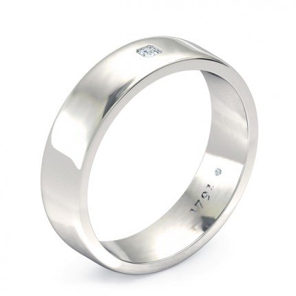 Splendente Men's Wedding Band in Platinum 950 AU - Main View