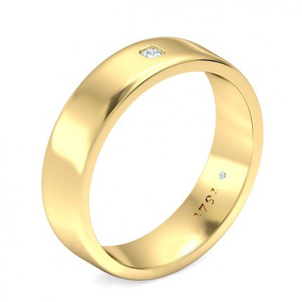 Splendente Men's Wedding Band in 18kt Yellow Gold AU - Main View