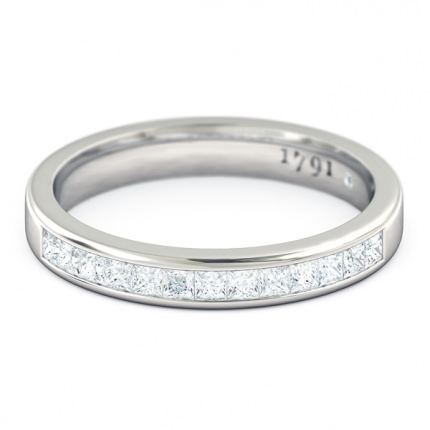 Princess Women's Wedding Band in Platinum 950 AU