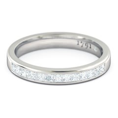 Princess Women's Wedding Band in 18kt White Gold