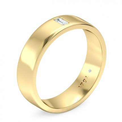 Brilliante Men's Wedding Band in 18kt Yellow Gold AU - Main View