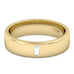 Brilliante Men's Wedding Band in 18kt Yellow Gold