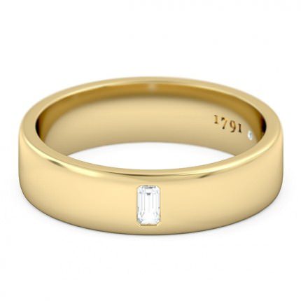 Brilliante Men's Wedding Band in 18kt Yellow Gold AU