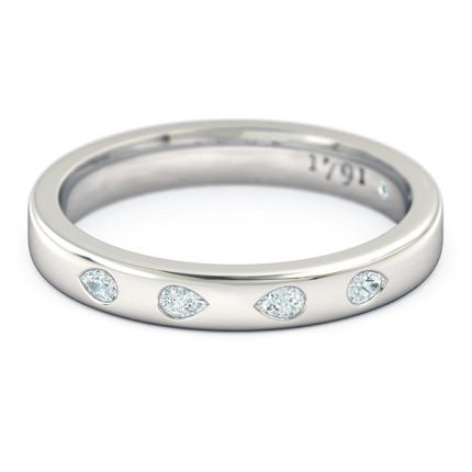 Pero Women's Wedding Band in Platinum 950 AU