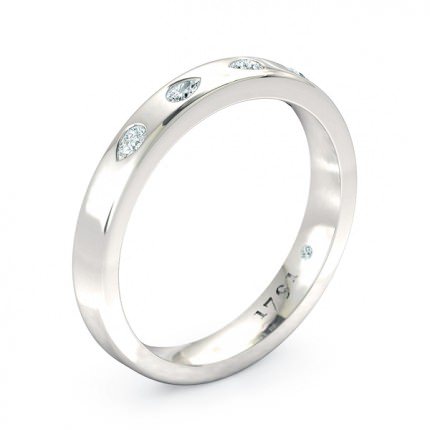 Pero Women's Wedding Band in 18kt White Gold AU - Main View