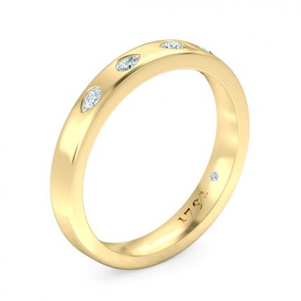 Pero Women's Wedding Band in 18kt Yellow Gold AU - Main View