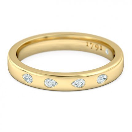 Pero Women's Wedding Band in 18kt Yellow Gold AU