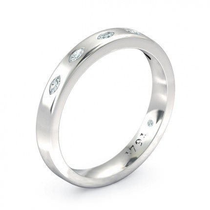 Duchess Women's Wedding Band in 18kt White Gold AU - Main View