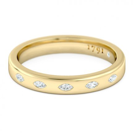 Duchess Women's Wedding Band in 18kt Yellow Gold AU