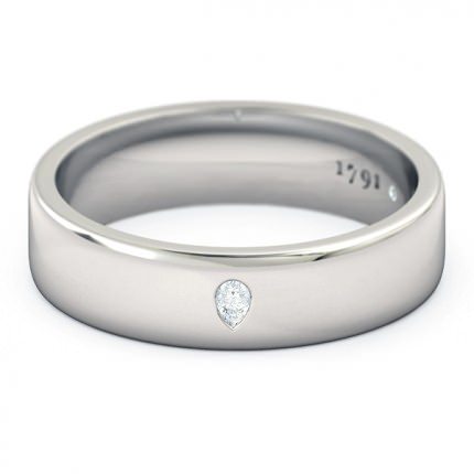 Pero Men's Wedding Band in Platinum 950 AU