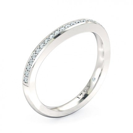 Opera Women's Wedding Band in 18kt White Gold AU - Main View
