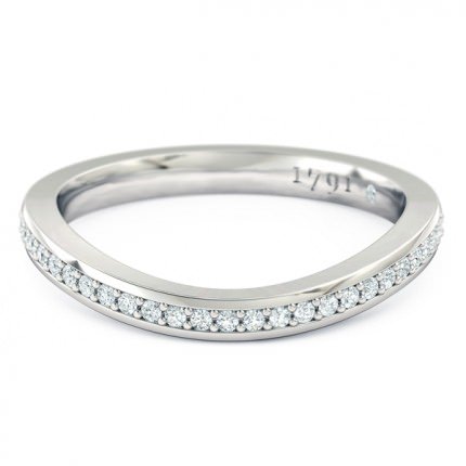 Opera Women's Wedding Band in 18kt White Gold AU