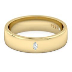Duchess Men's Wedding Band in 18kt Yellow Gold
