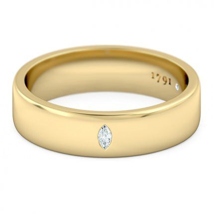 Duchess Men's Wedding Band in 18kt Yellow Gold AU