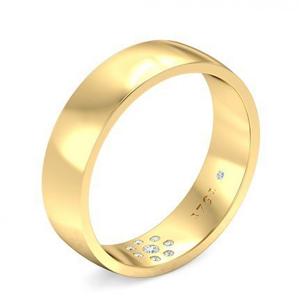 Opera Men's Wedding Band in 18kt Yellow Gold AU - Main View