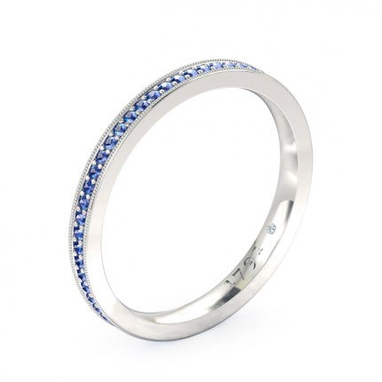 Azure Women's Wedding Band in Platinum 950 AU - Main View