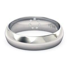 1791 Cluster Men's Wedding Band in 18kt White Gold