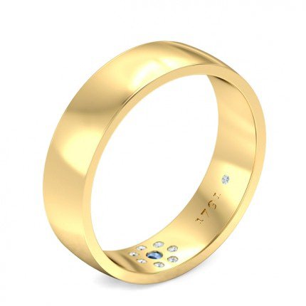 Azure Men's Wedding Band in 18kt Yellow Gold AU - Main View