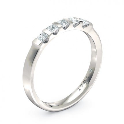Karine Women's Wedding Band in 18kt White Gold AU - Main View
