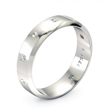 Elena Men's Wedding Band in Platinum 950 AU - Main View