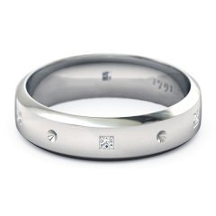 Elena Men's Wedding Band in Platinum 950