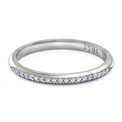 Maia Women's Wedding Band in 18kt White Gold AU