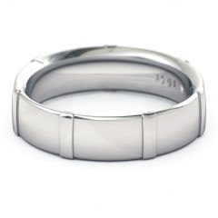 Karine Men's Wedding Band in 18kt White Gold