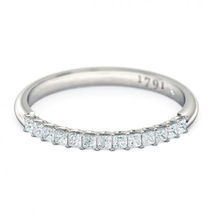 Sabatina Women's Wedding Band in 18kt White Gold AU