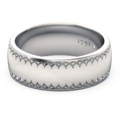 Sabatina Men's Wedding Band in Platinum 950