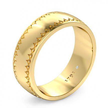 Sabatina Men's Wedding Band in 18kt Yellow Gold AU - Main View