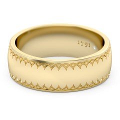 Sabatina Men's Wedding Band in 18kt Yellow Gold