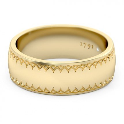 Sabatina Men's Wedding Band in 18kt Yellow Gold AU
