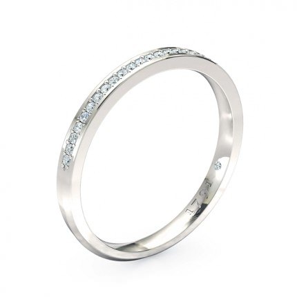 Essence Women's Wedding Band in 18kt White Gold AU - Main View