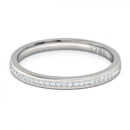 Essence Women's Wedding Band in 18kt White Gold AU