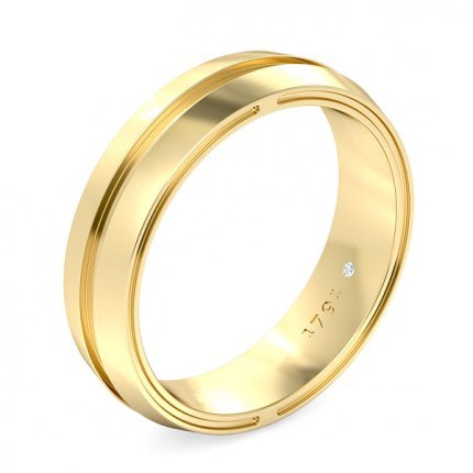 Essence Men's Wedding Band in 18kt Yellow Gold AU - Main View