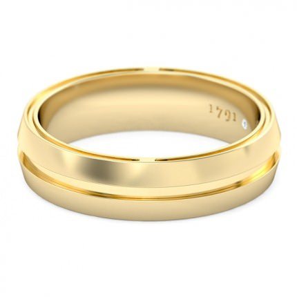 Essence Men's Wedding Band in 18kt Yellow Gold AU
